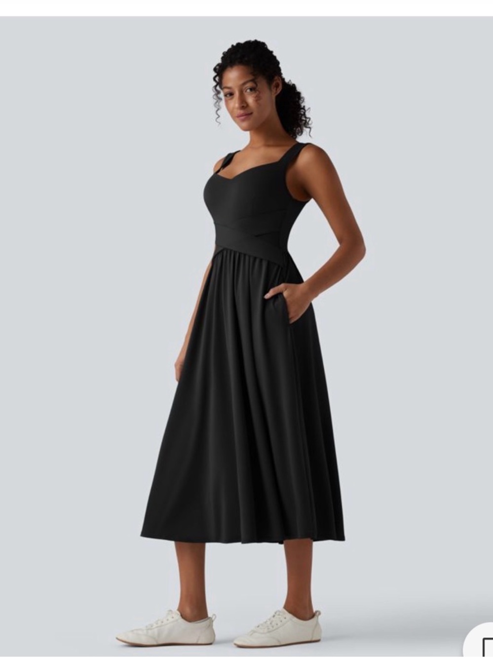 NWOT Halara Black Crossover Dress XL